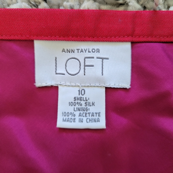 Ann Taylor Loft 100% silk size 10 midi skirt - Picture 2 of 2